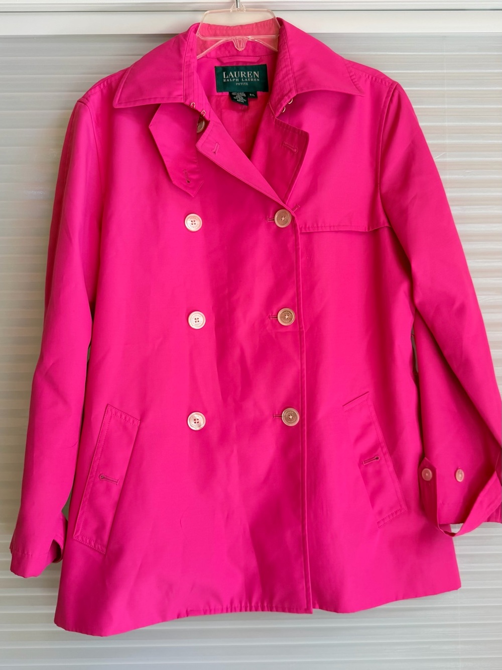 Ralph Lauren Hot Pink Double-Breasted Trench Coat